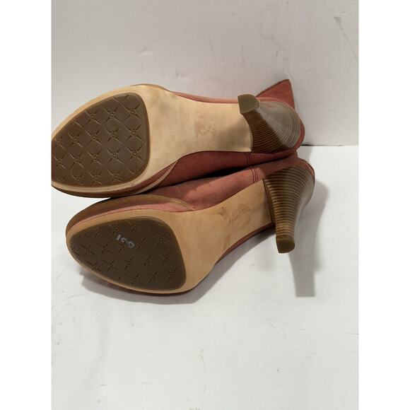 UGG Women's Bianka Boot Sz 8 High Heel Red Suede Sherpa Shearling Platform Boots - Picture 6 of 12